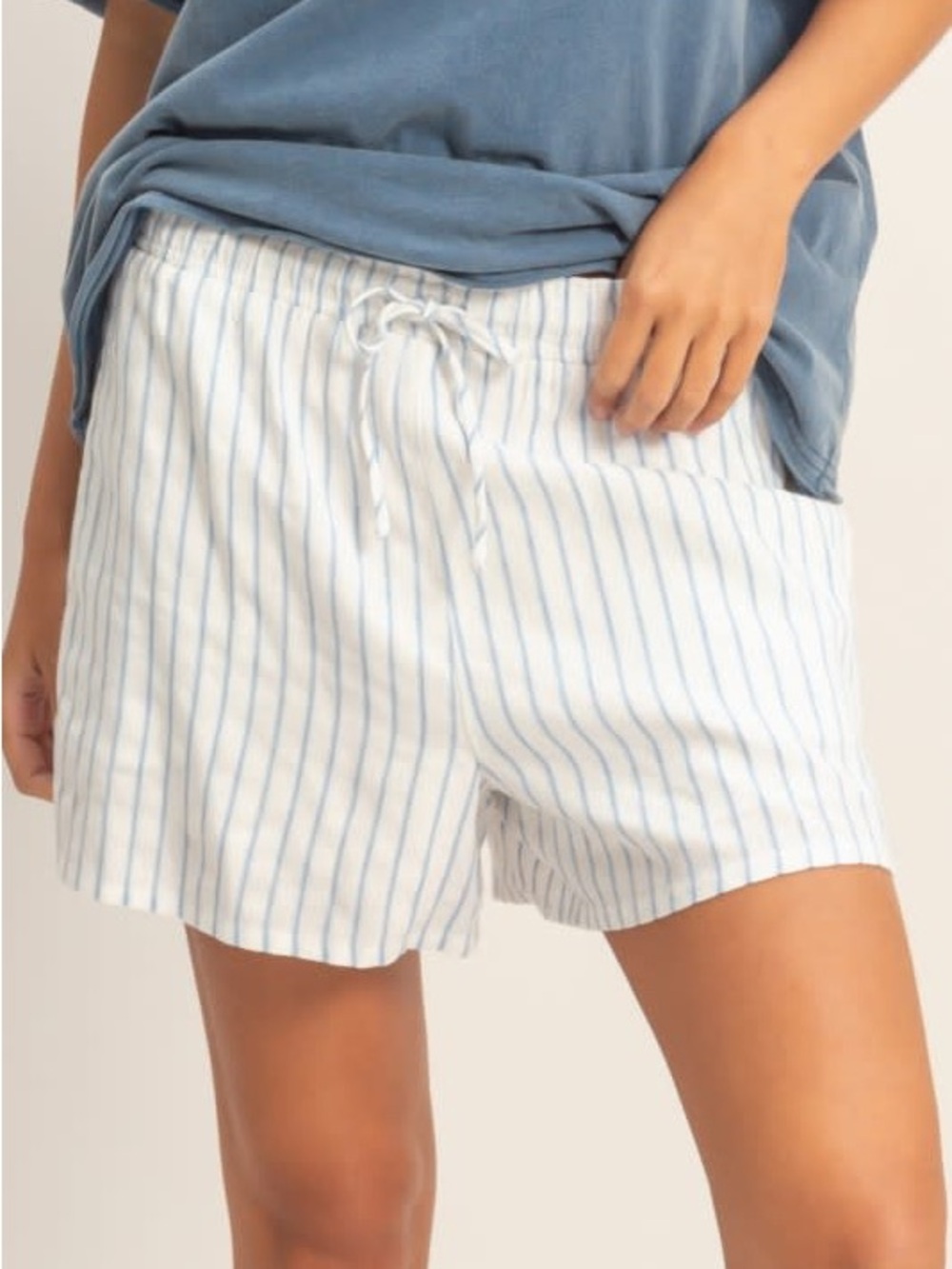 Striped Drawstring Shorts